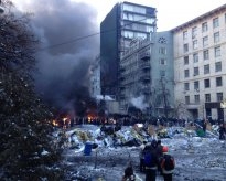 На Грушевського всю ніч горів будинок