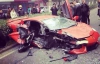 В Китае суперкар Lamborghini Aventador врезался в автобус