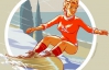 Хоккеистки в красном белье и застенчивый Путин на санках - художники об Олимпиаде в Сочи