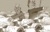 Політики, вівці, памперси - на Грушевського розвісили "майданівські" карикатури
