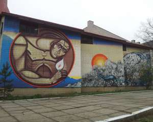 В спальном микрорайоне Львова художники разрисовали стену
