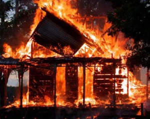 В Черкасской области сгорел храм сатанистов