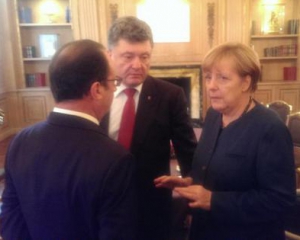 Порошенко продолжил советоваться с Оландом и Меркель без Путина