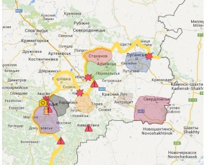 Що відбувається на Донбасі - інтерактивна мапа