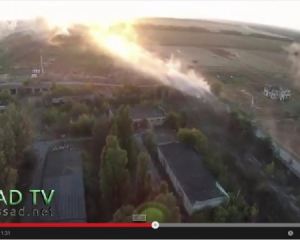 Появилось видео битвы в аэропорту Донецка - запись беспилотника боевиков