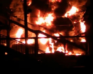 На харьковской железной дороге горели цистерны с горючим