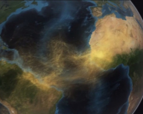 NASA показали як переміщується 27 мільйонів тонн піску з Сахари в Амазонку