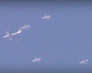 Появилось видео российских бомбардировщиков над Сирией
