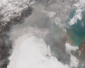 NASA опубликовало снимок густого смога над Китаем из космоса