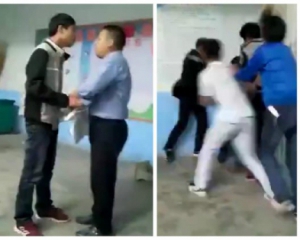 В Китае школьники избили учителя за неудовлетворительные оценки