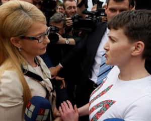 Савченко після брифінгу з Порошенком поїхала в штаб &quot;Батьківщини&quot;