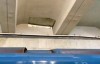 Строители пробили дыру в потолке станции метро Героев Днепра