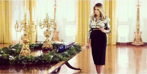 Меланія Трамп прикрасила Білий дім до різдвяних свят. Фото:  @FLOTUS/Twitter 