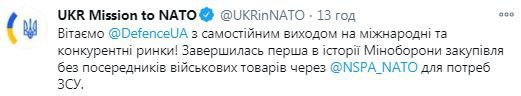 Вітання від місії України в НАТО