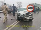 В Броварах под Киевом из-за гололеда столкнулись 9 автомобилей