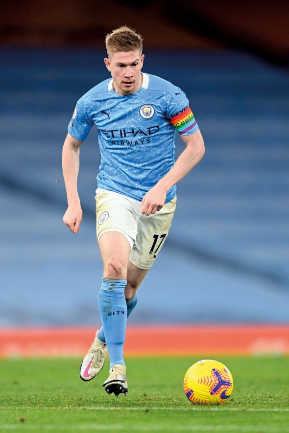 Бельгієць Кевін Де Брейне грає в англійському ”Манчестер Сіті”. Минулого сезону його клуб здобув один трофей – кубок місцевої ліги