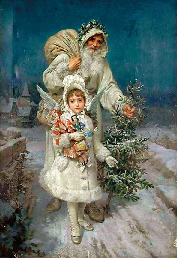На початку ХХ століття популярними в Європі стали різдвяні листівки. Згодом стали модні в Україні