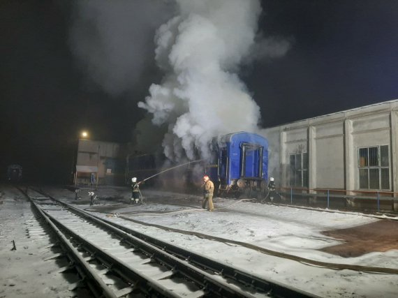 Під полтавою на пожежі вагона Укрзалізниці знайшли тіла двох чоловіків