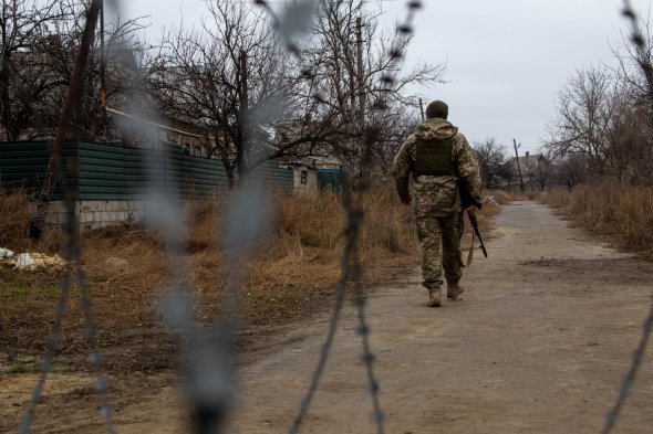 Военнослужащий ВСУ вблизи Марьинки, Донецкая обл