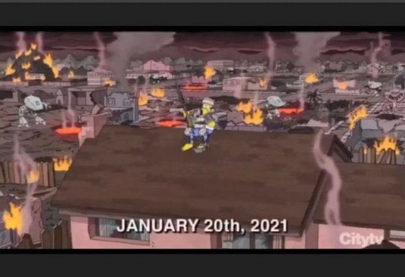 Серия "Симпсонов" показала события 20 января 2021 года.
