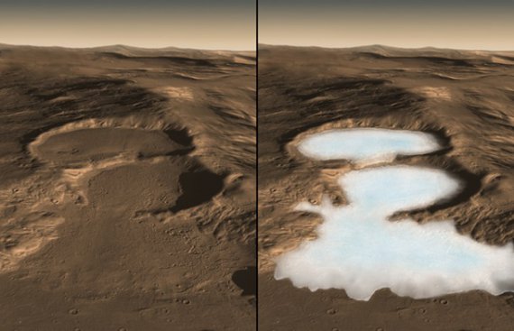 За останні 300-800 млн років Марс пережив від 6 до 12 льодовикових періодів - вчені. Фото: NASA