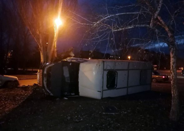 У Дружківці перекинувся рейсовий автобус із пасажирами