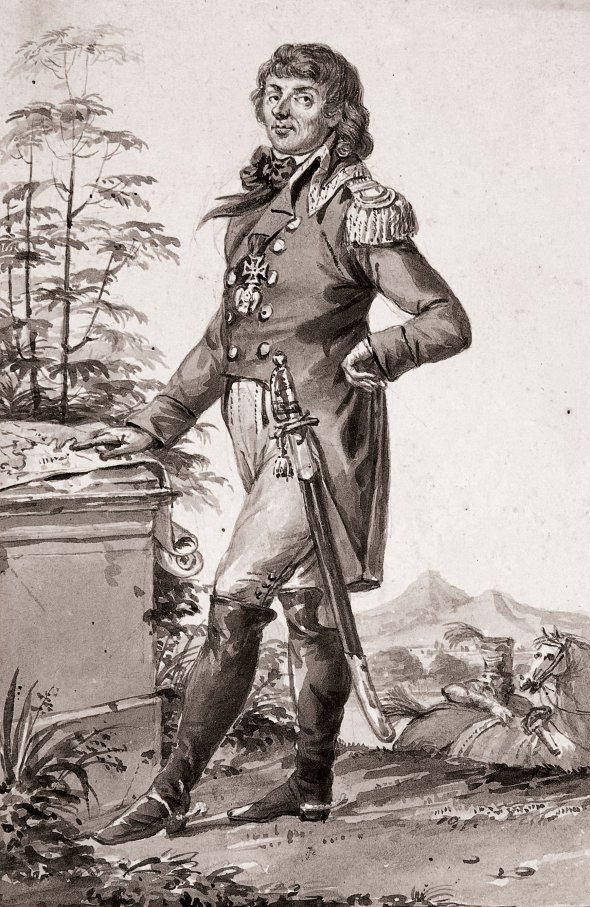 Художник Жан Батіст Франсуа Бозіо (1764–1827) намалював Тадеуша Костюшка в офіцерській формі Континентальної армії. Протягом 1776–1783 років той брав участь у війні за незалежність Сполучених Штатів Америки. Був нагороджений Орденом Цинцінната