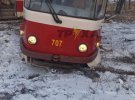 В Харькове на полном ходу столкнулись и сошли с рельсов трамваи 23 и 26 маршрутов