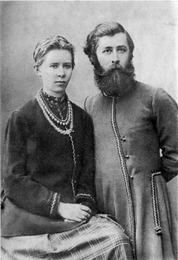 Леся Українка із братом Михайлом