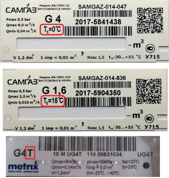 Лічильник із термокомпенсацією або з директивним приведенням до стандартних умов
