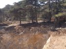 На фотографії розкопана бульдозерами частина Фороського парку. Ця рекреаційна зона перебуває в статусі природоохоронної зони. На її території росло близько 200 різних дерев, квітів та чагарників. У 2021 році окупанти вирішили розбудувати в парку начебто оздоровчі об'єкти. Місцеві жителі виступили проти, після чого окупанти заявили, що забудова ведеться законно.
