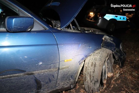 В Польше пьяный украинец украл BMW, таранил ним авто полиции и бежал от погони на своих двоих