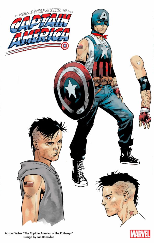 Підліток Аарон Фішер - новий герой всесвіту коміксів Marvel, гомосексуальний Капітан Америка. Його можна буде побачити в лінійці «Сполучені Штати Капітана Америки».