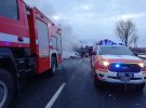 В Хмельницкой области столкнулись и загорелись автомобили КамАЗ и Audi 100. Погибли водитель и пассажир последнего