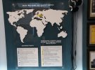 На карті світу позначені топоніми, пов'язані з Іваном Мазепою