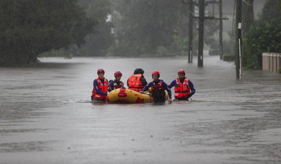 В Австралии бушует сильное наводнение.