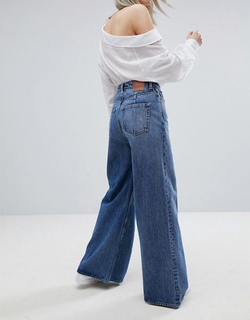 Якщо поєднати з високими підборами, то такий джинси-палаццо зможуть зробити вас вищими
