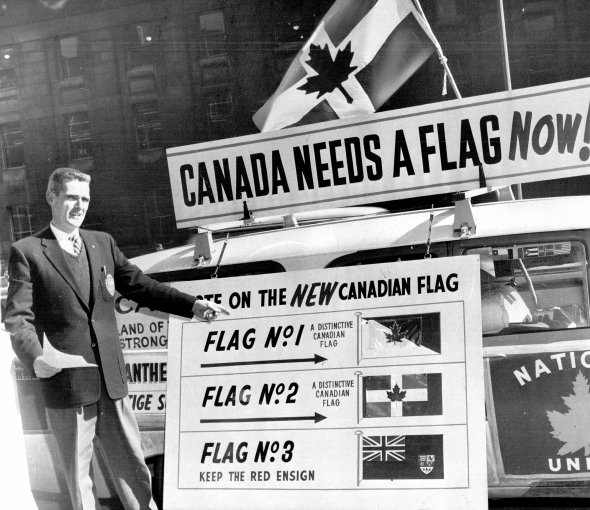 14 квітня 1959-го канадець Джон Ґейзель агітував жителів Торонто за обрання державного прапора. Тоді країна жила під стягом Великої Британії в поєднанні з королівським гербом Канади. Його сприймали, як колоніальний. Державний прапор Канади затвердили 1965 року – червоне поле з білим квадратом у центрі, в середині якого зображений кленовий лист