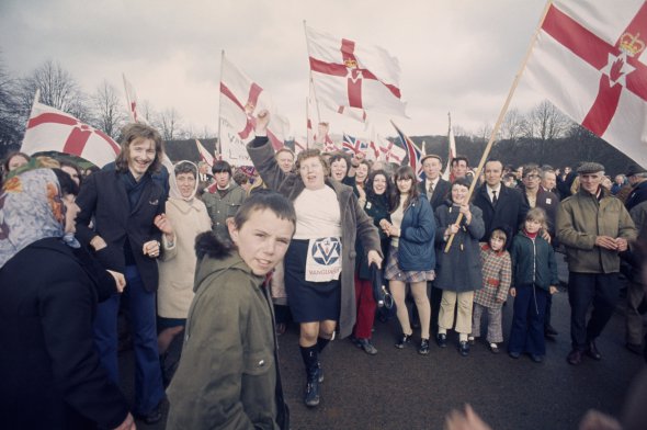 Ольстерські лоялісти на мітингу 1 січня 1972-го