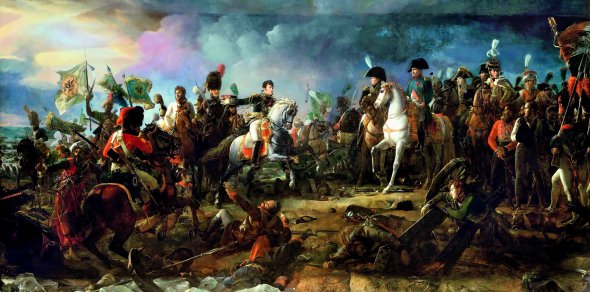 Картина Франсуа Жерара ”Битва при Аустерліці”. Зобразив перемогу 1805 року армії Наполеона I проти коаліції військ Австрійської та Російської імперій