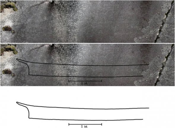 Лодку нарисовали на камне около 10-11 тыс. лет назад.