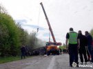 В Хмельницкой области произошло масштабное ДТП с пожаром. Фото: Нацполиция