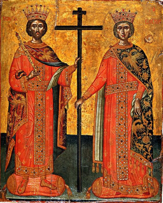 Царя Константина царица Елена воспитала в уважении к христианской религии.