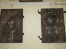 Парні ікони Богородиця у скорботі та Ісус у гробі