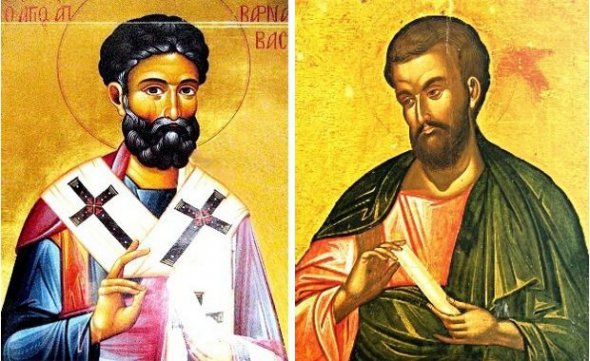 Сьогодні вшановуємо пам'ять святих апостолів Варфоломія і Варнави 