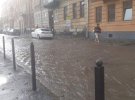 Непогода повалила деревья и затопил улицы во Львове