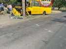 У Києві маршрутка з пасажирами врізалася в дерево. Фото: dtp.kiev.ua