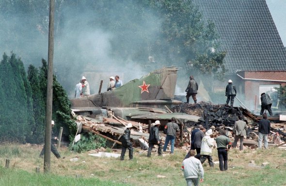 Советский истребитель упал на ферму Кооихем