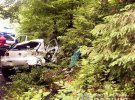 На Івано-Франківщині Volkswagen Tiguan  злетів у обрив. Загинули троє чоловіків і жінка