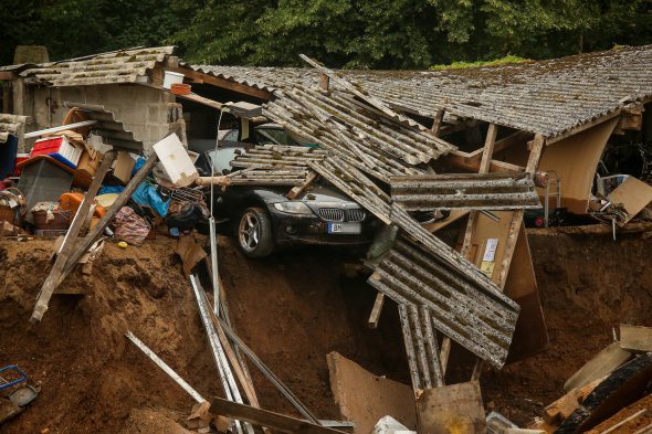 Паводок 15-16 июля разрушил сотни домов в городе Ерфштадт Германии